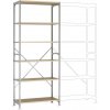 Manuflex RM3167 Zásuvná polica MEGAFLEX v základnej verzii so 6 policami, (š x v x h) 970 x 2500 x 500 mm, ocel, drevená podlaha, pozinkovaný; RM3167