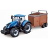 Bburago 1:50 Farm Traktor New Holland s vlečkou pre kone