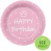 Papierový tanier PAW Eco 23 cm Special Day light pink