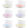 Šálka na espresso s tanierikom myCOFFEE, 6 ks, Pastels