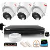 DAHUA IP Surveillance Kit 3 vonkajšie kamery WizColor 2K 30m