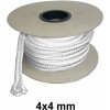 ZOP PLUS Šnúra žiaruvzdorná – biela – 4x4 mm – hranatá
