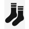 Dámske vysoké ponožky s lesklým vzorom LA DOLCE VITA URBAN SOCKS Marilyn, Veľkosť UNI, Farba Čierna/Strieborná