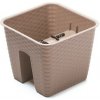 Prosperplast RATOLLA Truhlík na zábradlie 27,2x27,2x22,5cm mocca DRLB280