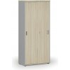 Skriňa so zasúvacími dverami PRIMO GRAY, 800 x 420 x 1781 mm, sivá/dub prírodný