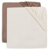 Jollein Napínacia plachta 40/50 x 80/90 cm 2 ks Milky Coffee/Ivory