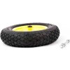 Nafukovacie koleso s ložiskami, otvor 12 mm, priemer 39 cm, šírka 9 cm, oranžové, s oskou