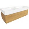 Kúpeľňová skrinka s umývadlom SAT Feel 120x30x46 cm medový dub mat SATFEEL120DMU2