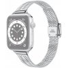 AppleKing tenký remienok z nehrdzavejúcej ocele pre Apple Watch 42mm / 41mm / 40mm / 38mm - strieborný - možnosť vrátiť tovar ZADARMO do 30tich dní