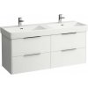 Laufen Base - biela lesklá skrinka pod dvojumývadlo Laufen Pro S 130 x 46 cm