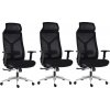 3PACK Ergonomická kancelárska stolička ARIA, čierna (3 ks)