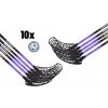 FLOORBEE Douglas 32 Purple + Balls čierna / fialová, 100cm (=110cm), 4x ľavá + 6x pravá