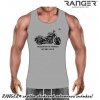 Pánske tielko RANGER® - motív Motorkári 27B Svetlošedá 4XL