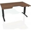 Pracovný stôl Motion Ergo, ZO, 3S, 180x61-128x90 cm, orech/čierna - 1 kus - 1 KS - základné - 60 mesiacov - elektrický polohovateľný - stôl - 90 cm - Hobis - Motion Ergo - 180 cm - 60,5 - 129,5 cm - o