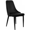 Jedálenská stolička LORIENT zamatová, čierna