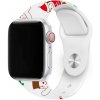 Vianočný remienok s potlačou na Apple Watch - Snehuliak Farba: Biela, Obvod: S-M (menší až stredný obvod zápästia), Veľkosť: 38/40/41/42mm