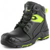 CXS WORK SOLID S3 Obuv členková čierno-zelená
