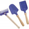 Detské záhradné náradie - 20 cm modré - set