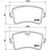 Sada brzdových platničiek, vždy 4 kusy v sade BREMBO P 85 119 (P85119)