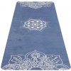 YATE Yoga mat prírodná guma vzor H 4 mm modrá