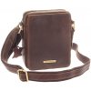 Menšia pánska kožená taška hnedá - SendiDesign Merl hnedá