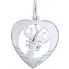 SILVEGO Zlatý prívesok znamenie zverokruhu Rak srdce SILVEGOB10264GW07