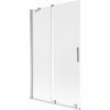 Mexen Velar, 2-krídlová posuvná vaňová zástena 110 x 150 cm, 8mm sklo námraza, chrómová, 896-110-000-31-01