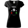 Futbal volá - Dámske tričko Pure - 3XL ( Čierna )