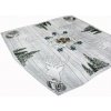 Mondo Italia Ženilkový obrus na stôl Jeleň šedý Chenille IT027 Šedá 90x90 cm
