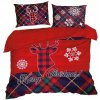 Červené vianočné posteľné obliečky Veľkosť: 200x220, 70x80