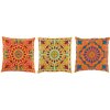 J-Line by Jolipa Set 3 farebných bavlnených vankúšov Orient 48x48x11