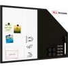 Allboards,Tabule COMBI - černý korek / magnetická bílá 90X60 s černým lakovaným dřevěným rámem,TMK96BK