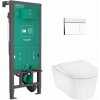 Hansgrohe EluPura S Set predstenovej inštalácie, klozetu EluPura S a dosky SoftClose, tlačidlo iFrame Element E, matná biela 60303700-HG