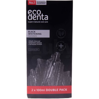 Ecodenta Toothpaste Black Whitening bělicí zubní pasta 2 x 100 ml darčeková sada
