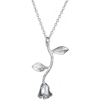 TrendyVeci Elegantný náhrdelník s príveskom ruže Strieborná TV1307