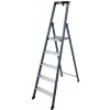 Hliníkový stojací rebrík so stupňami ,eloxovaný KRAUSE