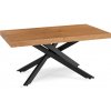 JAKS Rozkladací stôl Hampton čierny 160-240 cm zlatý dub