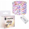 SPRINGOS LED reťaz Nano 10 m 100 LED 3x AA multicolor