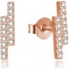 Olivie Geometrické strieborné náušnice MATRIX ROSE 7715 Ag 925; ≤1,3 g.