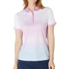 Dámska polokošeľa Callaway Golf CHEV GRADIENT SS W/ BRILLIANT WHITE ružová L