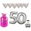 HeliumKing Hélium párty set na 50. narodeniny so striebornými balónmi