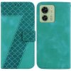 Peňaženkové kožené puzdro 7-shaped na Motorola Edge 40 - Zelená