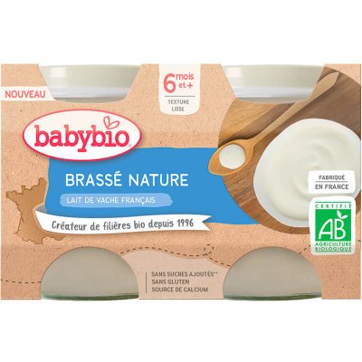 BABYBIO Brassé z francúzskeho mlieka natur 2x 130 g