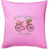 Peknú jazdu životom 50 - Vankúš 50x50 - 50x50 - Iba poťah ( Ružová )