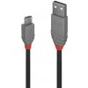 Kábel USB 2.0 A-MICRO-B M/M 2m, High Speed, čierny, Anthra Line