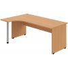 OFFICE PRO s.r.o. HOBIS kancelársky stôl pracovný tvarový, ergo pravý - GE 1800 P, buk