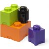 LEGO® Úložné boxy Multi-Pack 4 ks - fialová, čierna, oranžová, zelená