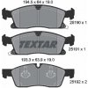 Sada brzdových platničiek kotúčovej brzdy TEXTAR 2519002