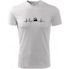 Ekg lokomotíva - Pánske tričko Fantasy športové - 2XL ( Biela )