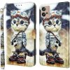 Peňaženkové 3D puzdro PAINTED na Motorola Moto G32 - Mačka